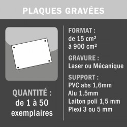 Plaque gravée