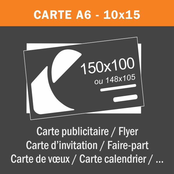 Carte A6 - 10x15 cm