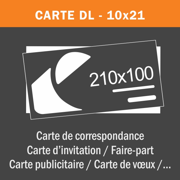 Carte DL - 10x21 cm