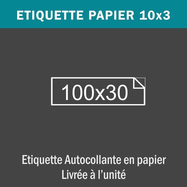 Étiquette - 10x3 cm