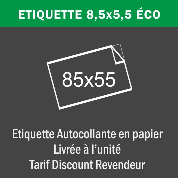 Étiquette adhésive - 85x55 mm - Eco