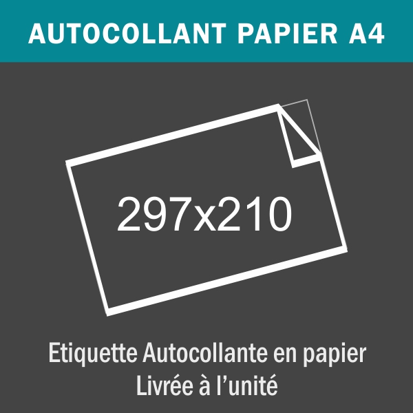 Autocollant A4 - 210x297 mm