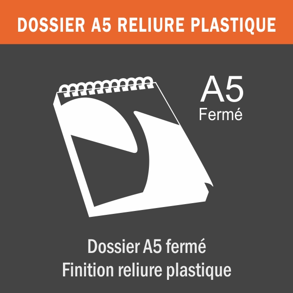 Dossier reliure plastique A5