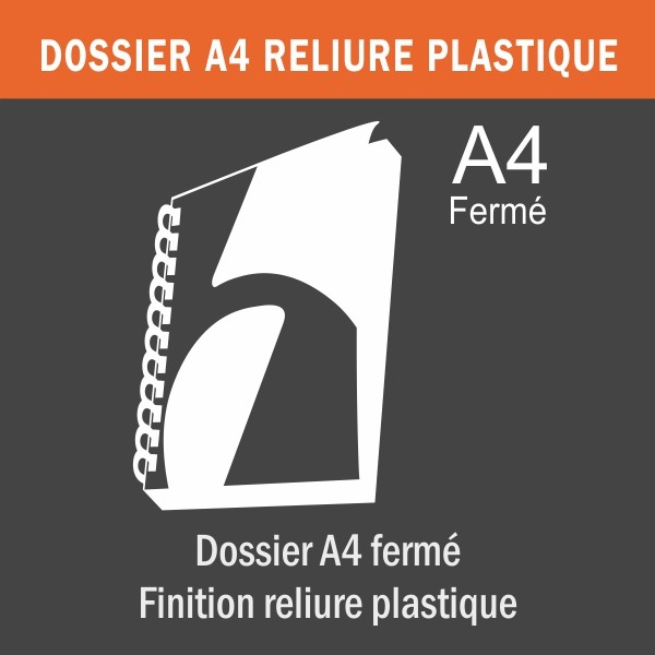 Dossier reliure plastique A4