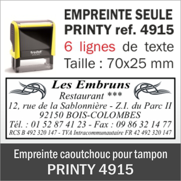 Empreinte Printy 4915