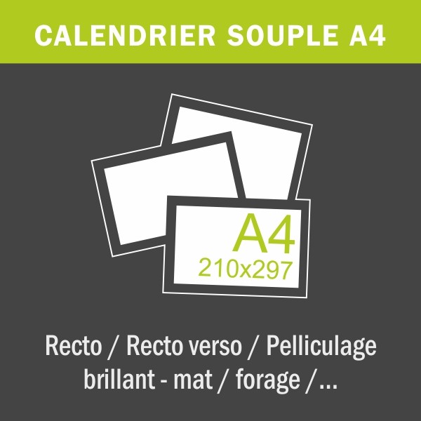 Calendrier Souple A4