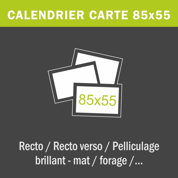 Calendrier 85x55 mm 